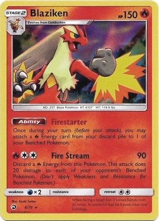 Blaziken - 6/70 (Dragon Majesty)/070 Deck Exclusives - Rare