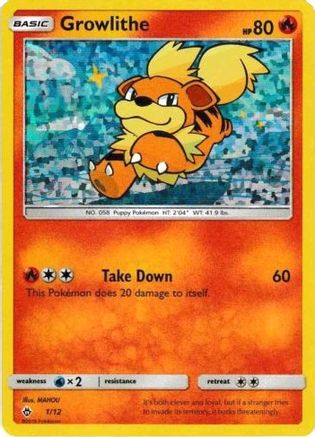 Growlithe - 1/12/12 - Holofoil McDonalds Promos 2018 - Promo