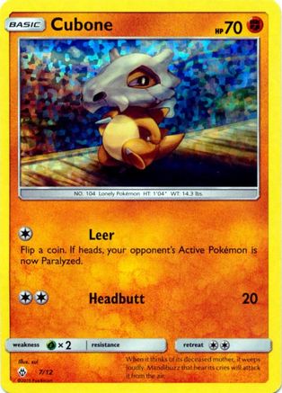 Cubone - 7/12/012 - Holofoil McDonalds Promos 2018 - Promo