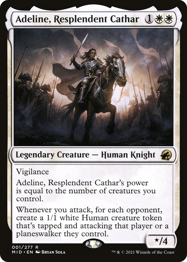 Adeline, Resplendent Cathar (MID-001) - Innistrad: Midnight Hunt Foil