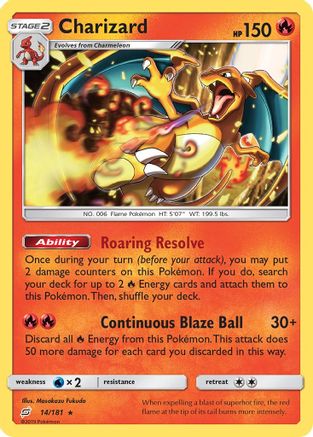 Charizard 014 - Reverse Holofoil SM Team Up - Rare