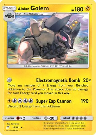 Alolan Golem 037 SM Team Up - Rare