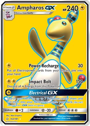 Ampharos GX (Full Art) - Holofoil SM Team Up - Ultra Rare