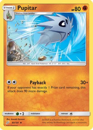 Pupitar - Reverse Holofoil SM Team Up - Uncommon