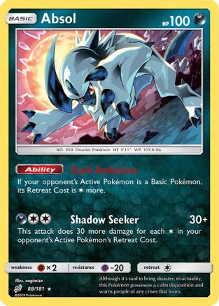 Absol 088 - Holofoil SM Team Up - Holo Rare