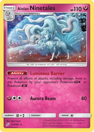 Alolan Ninetales 111 - Holofoil SM Team Up - Holo Rare