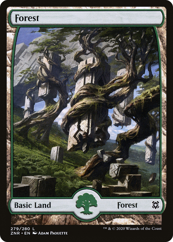 Forest (279) - Full Art (ZNR-279) - Zendikar Rising: (Full Art)