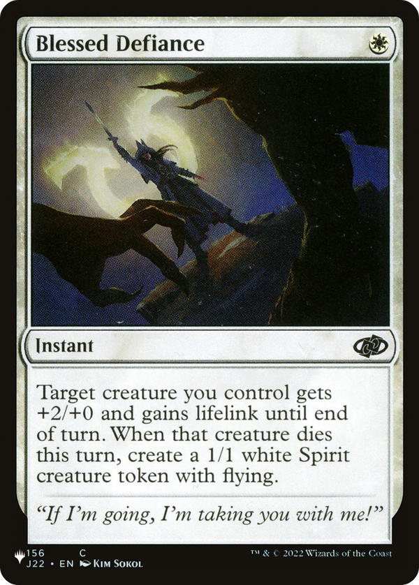 Blessed Defiance (LIST-156/051) - The List