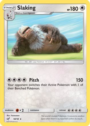 Slaking 018 - Holofoil Detective Pikachu - Rare