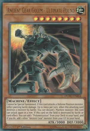 Ancient Gear Golem - Ultimate Pound (DUPO-EN054) - Duel Power 1st Edition