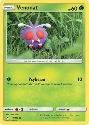 Venonat (10) (10) 010 - Reverse Holofoil SM Unbroken Bonds - Common