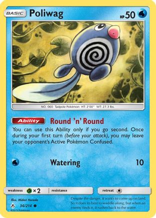 Poliwag (36) (36) 036 - Reverse Holofoil SM Unbroken Bonds - Common