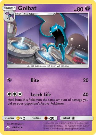 Golbat/214 - Reverse Holofoil SM Unbroken Bonds - Uncommon