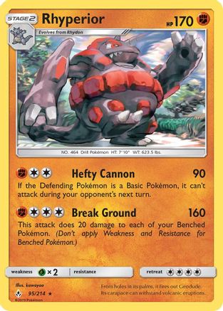 Rhyperior 095/214 SM Unbroken Bonds - Rare