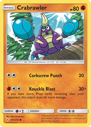 Crabrawler/214 SM Unbroken Bonds - Common