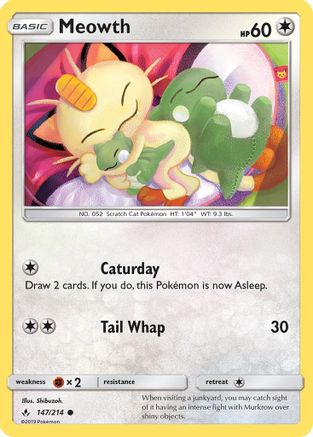 Meowth 147 SM Unbroken Bonds - Common