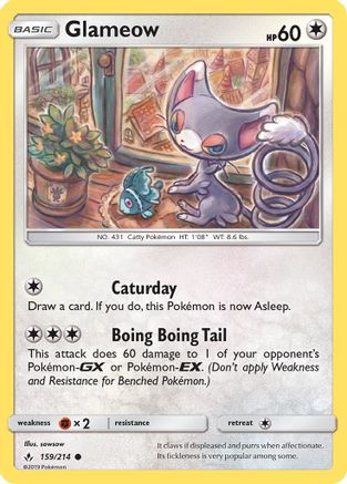 Glameow 159 SM Unbroken Bonds - Common