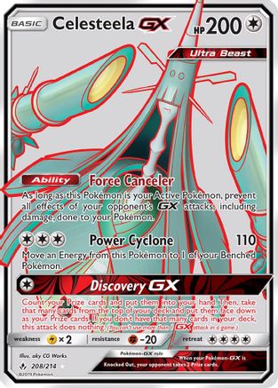 Celesteela GX (Full Art) - Holofoil SM Unbroken Bonds - Ultra Rare