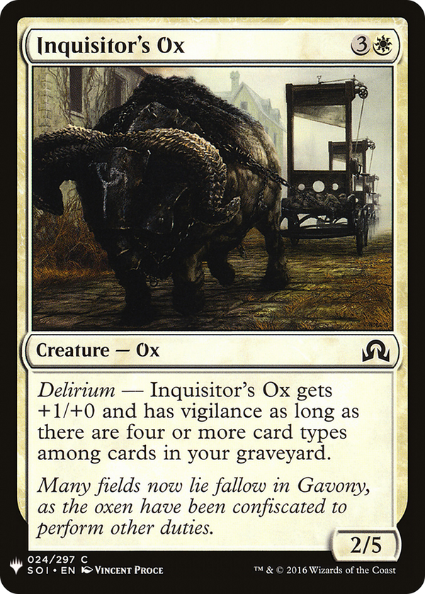 Inquisitor's Ox (LIST-024) - The List