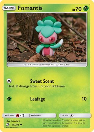 Fomantis 015 - Reverse Holofoil SM Unified Minds - Common
