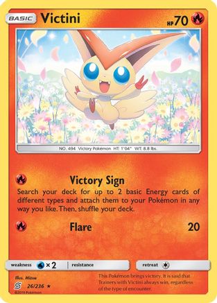Victini 026 - Holofoil SM Unified Minds - Holo Rare