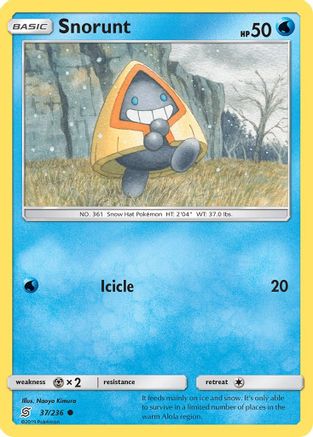 Snorunt 037 - Reverse Holofoil SM Unified Minds - Common
