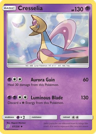 Cresselia 087 - Reverse Holofoil SM Unified Minds - Uncommon