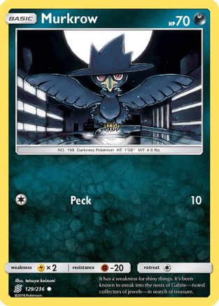 Murkrow (129) (129) 129/236 - Reverse Holofoil SM Unified Minds - Common