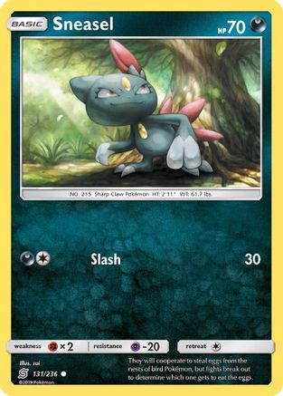 Sneasel 131 - Reverse Holofoil SM Unified Minds - Common