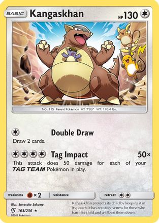 Kangaskhan 163 - Reverse Holofoil SM Unified Minds - Holo Rare