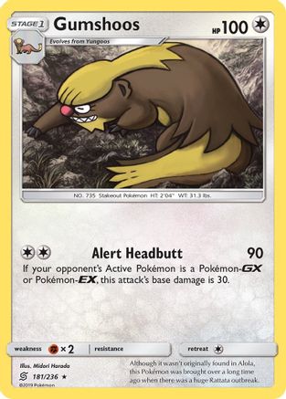 Gumshoos - Reverse Holofoil SM Unified Minds - Rare