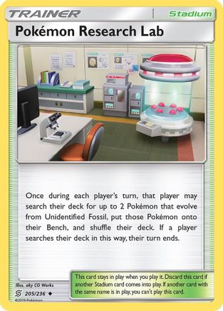 Pokemon Research Lab 205 - Reverse Holofoil SM Unified Minds - Uncommon