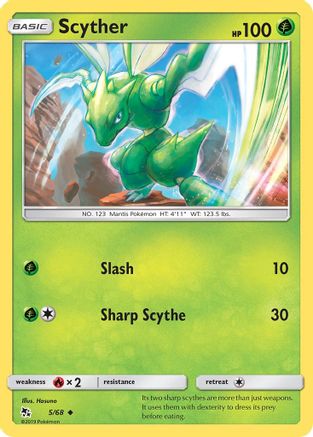 Scyther 005 - Reverse Holofoil Hidden Fates - Uncommon