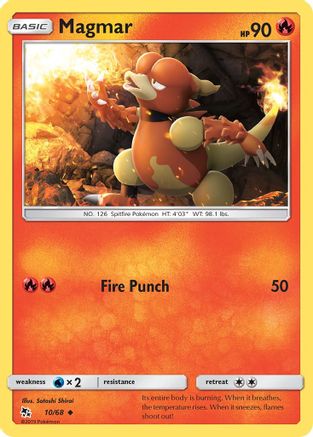 Magmar 010 - Reverse Holofoil Hidden Fates - Uncommon