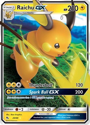 Raichu GX 020 - Holofoil Hidden Fates - Ultra Rare