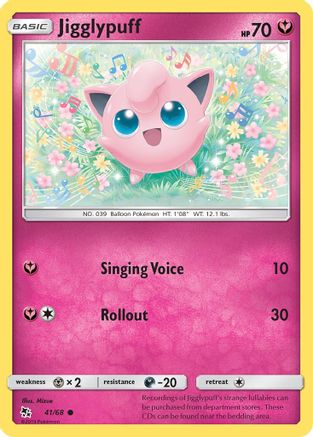 Jigglypuff 041 - Reverse Holofoil Hidden Fates - Common