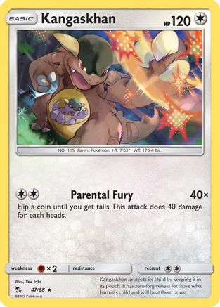 Kangaskhan 047 - Reverse Holofoil Hidden Fates - Rare