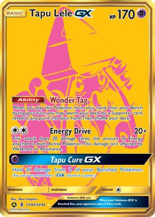Tapu Lele GX - Holofoil Hidden Fates Shiny Vault - Shiny Holo Rare