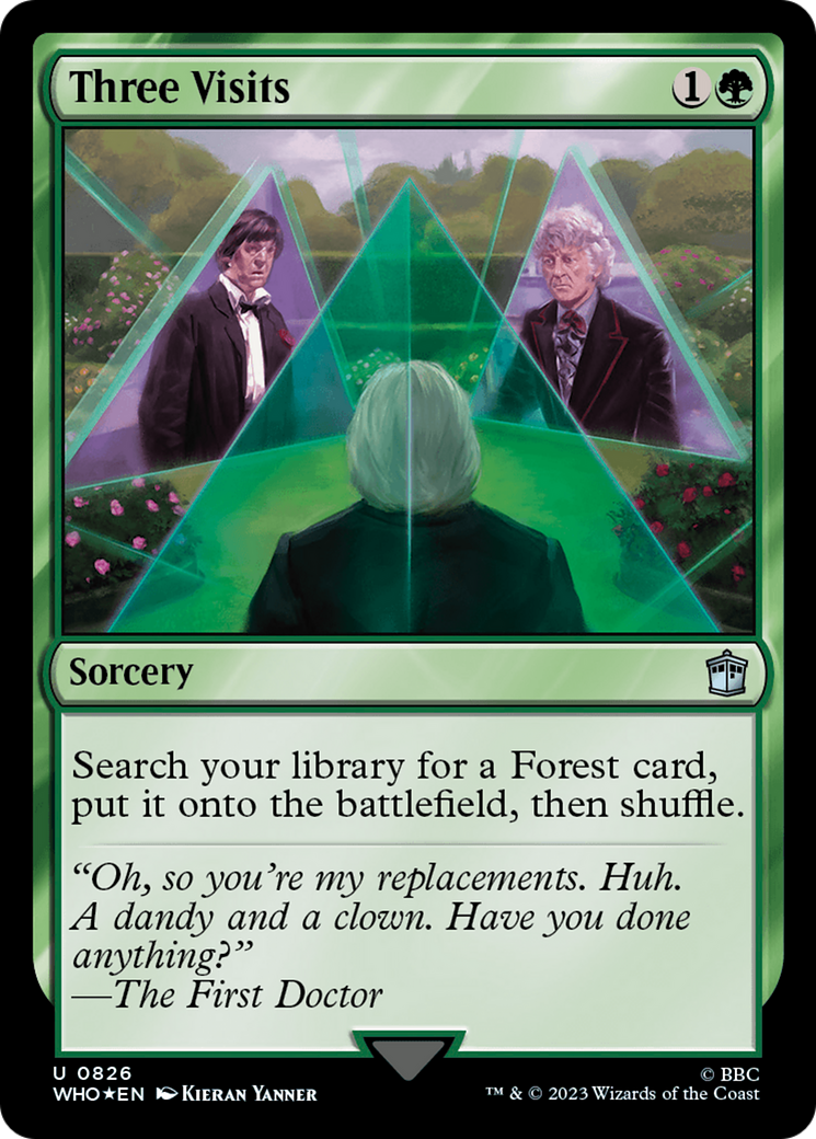 Three Visits (Surge Foil) (WHO-826) - Doctor Who Foil