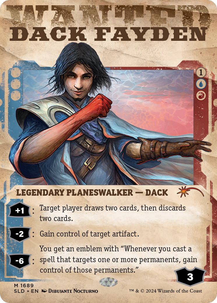 Dack Fayden (1689) (SLD-1689) - Secret Lair Drop: (Showcase) (Borderless) Foil