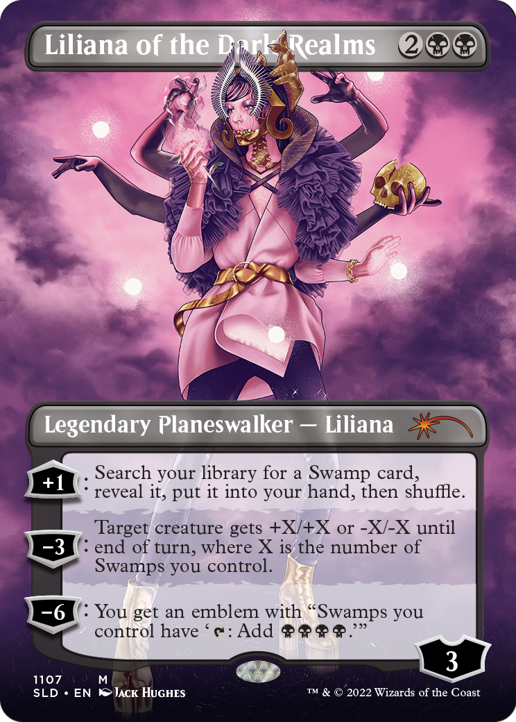 Liliana of the Dark Realms (Borderless) (SLD-1107) - Secret Lair Drop