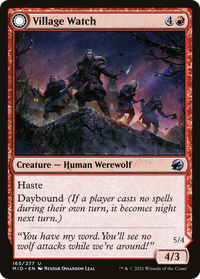 Village Watch (MID-165) - Innistrad: Midnight Hunt: (Double Faced Transform) Foil
