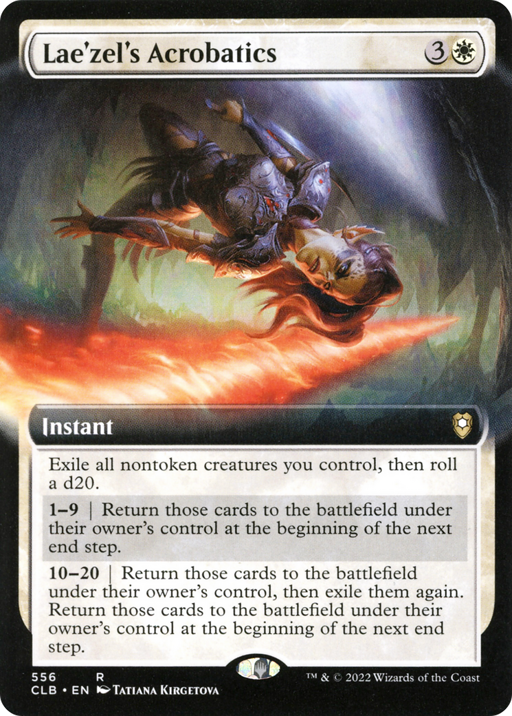 Lae'zel's Acrobatics (Extended Art) (CLB-556) - Commander Legends: Battle for Baldur's Gate: (Extended Art)