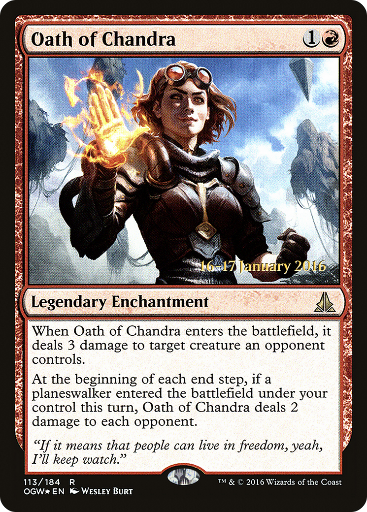 Oath of Chandra (PRE-113) - Oath of the Gatewatch Promos Foil