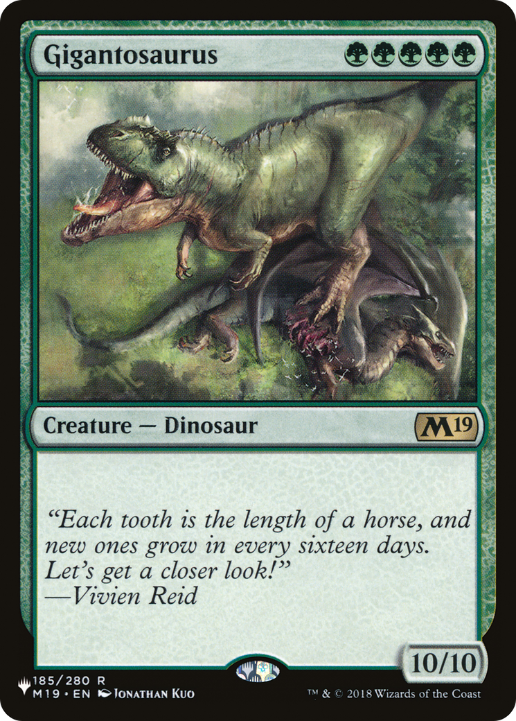 Gigantosaurus (LIST-185/280) - The List