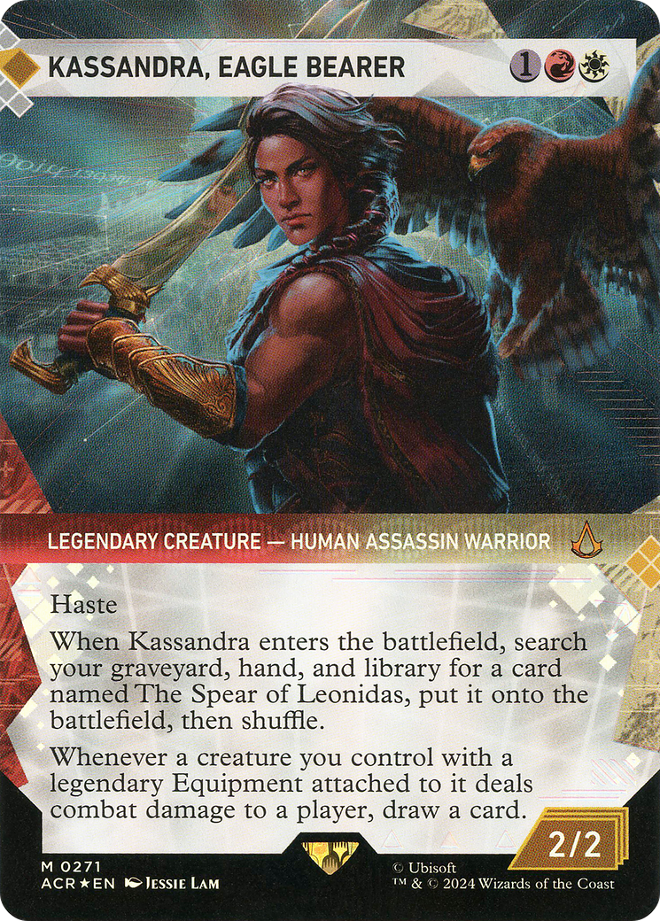 Kassandra, Eagle Bearer (Showcase) (Textured Foil) (ACR-271) - Assassin's Creed: (Showcase) (Borderless) Foil