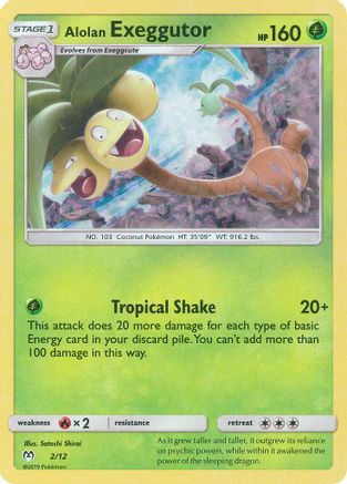 Alolan Exeggutor - 2/12/12 - Holofoil McDonalds Promos 2019 - Promo