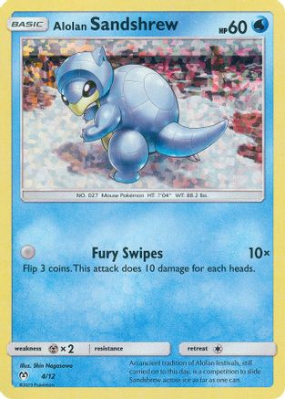 Alolan Sandshrew - 4/12/12 - Holofoil McDonalds Promos 2019 - Promo
