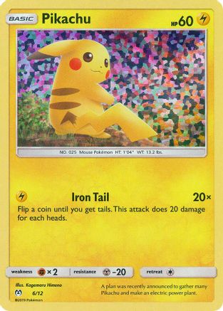 Pikachu - 6/12/12 - Holofoil McDonalds Promos 2019 - Promo