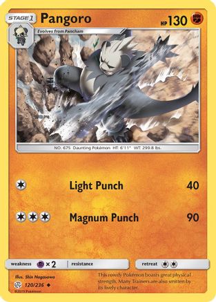 Pangoro - Reverse Holofoil SM Cosmic Eclipse - Uncommon